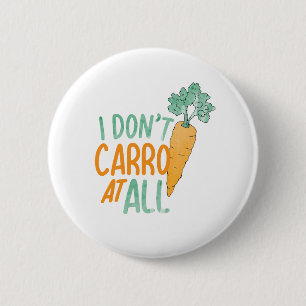 Fresh Green und Orange Carrot Puns Food Jokes Button