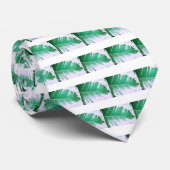 Fresh Green Wild Banana Leaf Pattern Krawatte (Gerollt)