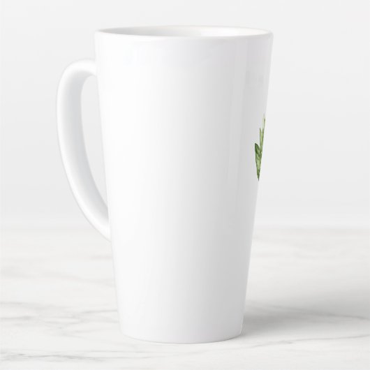 Fresh Greenery Watercolor Wedding Bouquet Milchtasse (Linke Ecke)