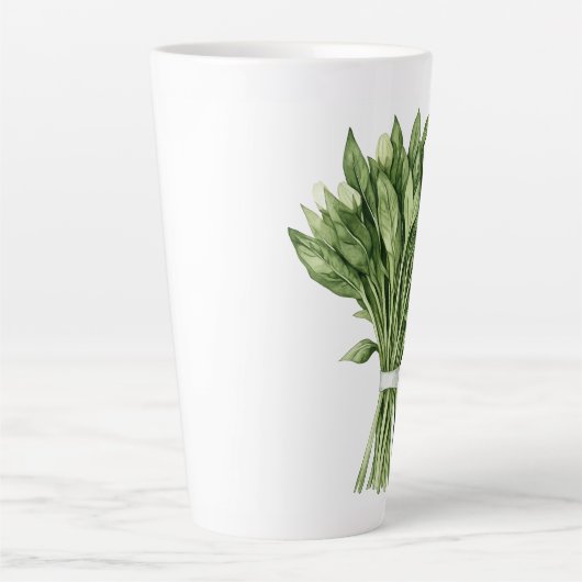Fresh Greenery Watercolor Wedding Bouquet Milchtasse (Vorderseite)