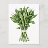 Fresh Greenery Watercolor Wedding Bouquet Postkarte (Vorderseite)