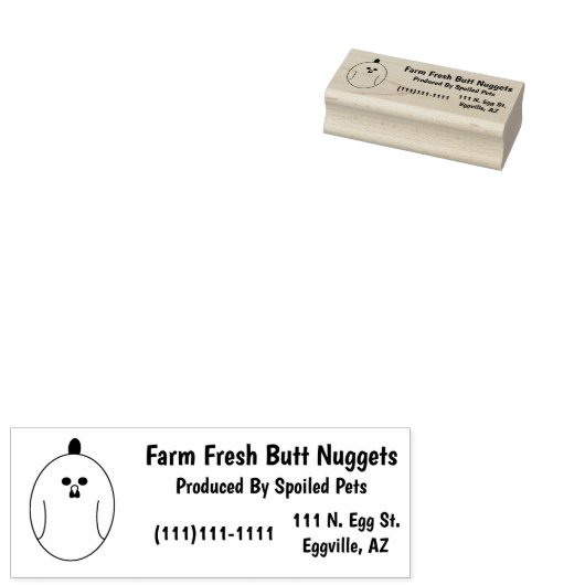 Fresh Hintern Nuggets Briefmarke Gummistempel (Stempel)