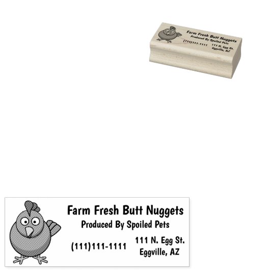 Fresh Hintern Nuggets Briefmarke Gummistempel (Stempel)