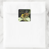 Fresh Honey Bee Hive Square Labels Quadratischer Aufkleber (Tasche)