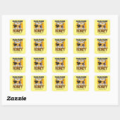 Fresh Honey Custom Text Label Quadratischer Aufkleber (Blatt)