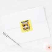 Fresh Honey Custom Text Label Quadratischer Aufkleber (Umschlag)