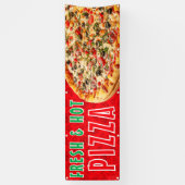 Fresh & Hot Pizza Cheesy Pepperoni Advert Banner (Vertikal)