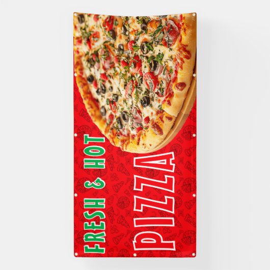 Fresh & Hot Pizza Cheesy Pepperoni Advert Banner (Vertikal)