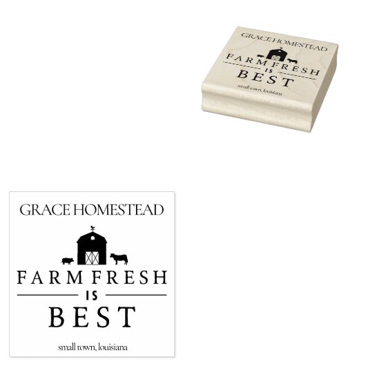Fresh ist der beste Bauer Markt Stall Name Gummistempel (Stempel)