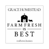 Fresh ist der beste Bauer Markt Stall Name Gummistempel (Prägung)