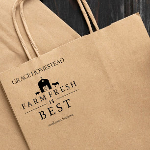 Fresh ist der beste Bauer Markt Stall Name Gummistempel