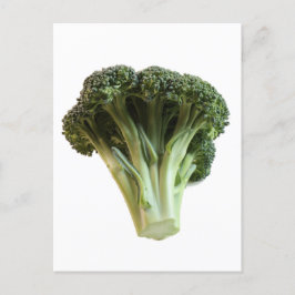 Fresh Jade Green Broccoli Flower et Closeup Foto Postkarte