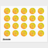 Fresh & Juicy Orange slice Typography Sticker (Blatt)