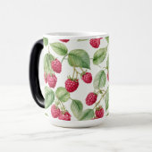 Fresh Juicy Raspberry Fruchtmuster Verwandlungstasse (Vorderseite Links)
