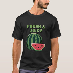 Fresh & Juicy Watermelon Pixel Art Design T-Shirt