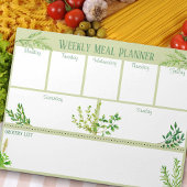 Fresh Kitchen Kraut - Green Weekly Meal Planner Notizblock