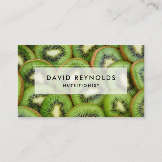 Fresh Kiwi Frucht Business Card Visitenkarte (Vorderseite)