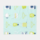 Fresh Laundry Day Pattern Fleecedecke (Vorderseite (Horizontal))