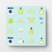 Fresh Laundry Day Pattern Fotoplatte (Vorderseite)