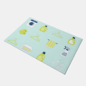 Fresh Laundry Day Pattern Fußmatte (Schrägansicht)