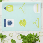 Fresh Laundry Day Pattern Geschirrtuch (Gefaltet)