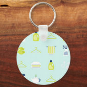 Fresh Laundry Day Pattern Schlüsselanhänger (Rückseite)