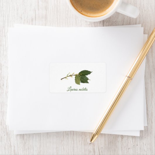 Fresh laurel Blätter Adressaufkleber (Insitu)