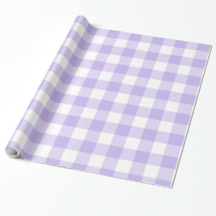Fresh Lavender Gingham Pattern Geschenkpapier