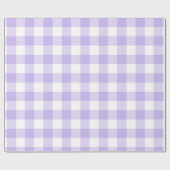 Fresh Lavender Gingham Pattern Geschenkpapier (Flach)