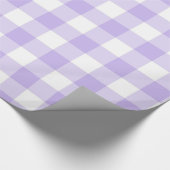 Fresh Lavender Gingham Pattern Geschenkpapier (Ecke)