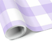 Fresh Lavender Gingham Pattern Geschenkpapier (Rolleneckpunkt)