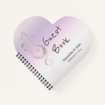 Fresh lavender Wedding Guest Book