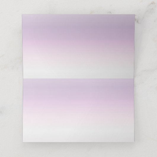 Fresh Lavender Wedding Platzkarte (Innenseite Aufgefaltet)