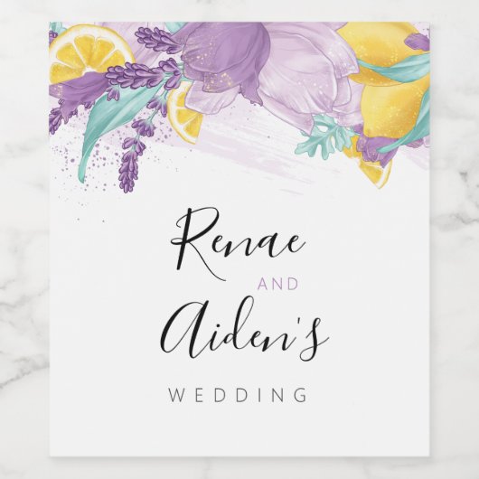 Fresh Lavender Weinetikett (Einzelnes Label)