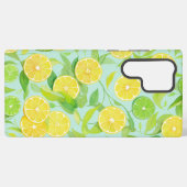 Fresh Lemon and Lime Botanical Pattern Phone Case Samsung Galaxy Hülle (Rückseite (Horizontal))