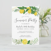 Fresh Lemon Birthday Card 02 Einladung (Stehend Vorderseite)