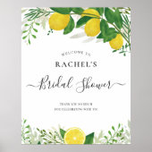 Fresh Lemon Brautparty Begrüßungszeichen | Groß Poster (Vorne)