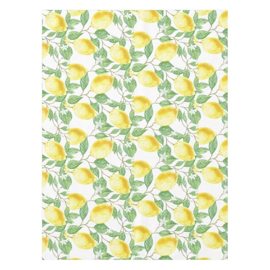 Fresh Lemon Citrus Print Kitchen/Dining Tischdecke (Vorderseite)