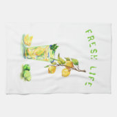 Fresh Lemon Drink Küche Handtuch - Custom Text (Horizontal)