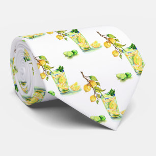 Fresh Lemon Drink Lemonade Summer Party Neck Tie Krawatte