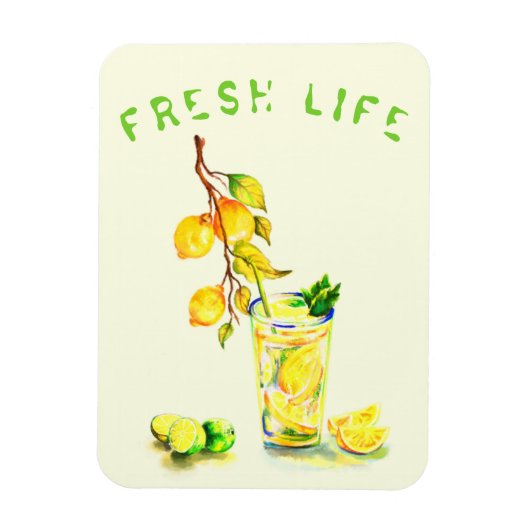 Fresh Lemon Drink Magnet Geschenk - Benutzerdefini (Vertikal)