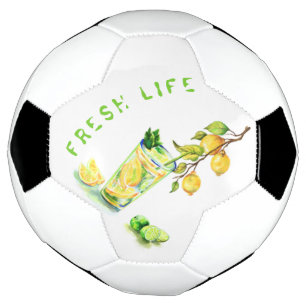 Fresh Lemon Drink Soccer Ball - Benutzerdefinierte