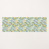 Fresh Lemon Floral Botanical Pattern  Yogamatte (Vorderseite (Horizontal))
