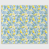 Fresh Lemon Gift Wrapping Paper | Mediterranean Geschenkpapier (Flach)