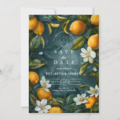 Fresh Lemon Grove Botanical Wedding Save The Date (Vorderseite)