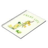 Fresh Lemon Juice Cool Drink Lemonade Notebook Notizblock (Linke Seite)