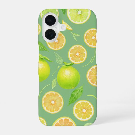 Fresh Lemon & Lime Citrus Phone Case iPhone 16 Hülle (Rückseite)