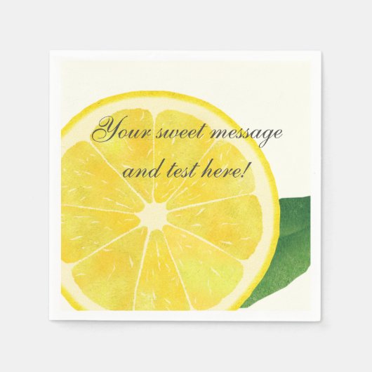 Fresh Lemon Paper Napkin Serviette (Vorderseite)
