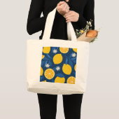 Fresh Lemon Pattern Tote Bag – Citrus Summer Desig Jumbo Stoffbeutel (Vorderseite (Produkt))