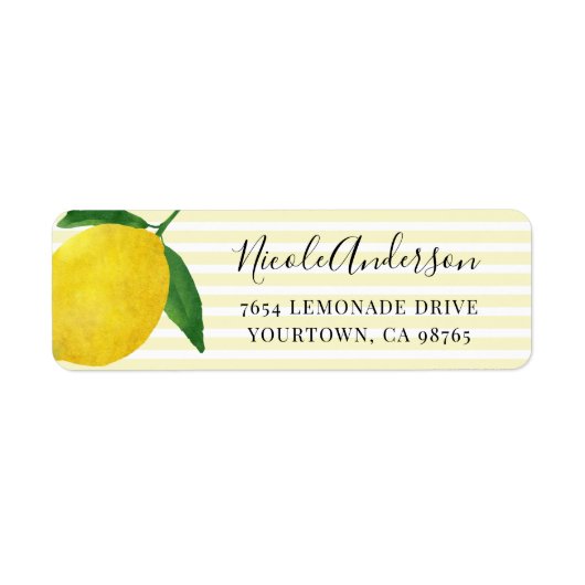 Fresh Lemon return address Label (Vorne)